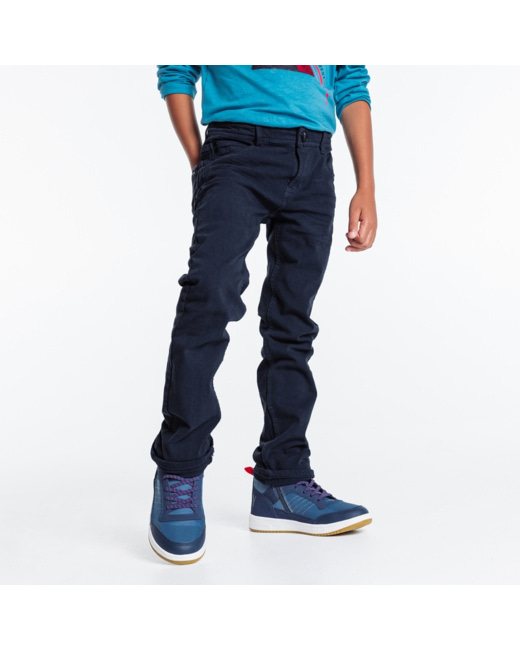 Pantalon en toile bi-stretch bleu garçon