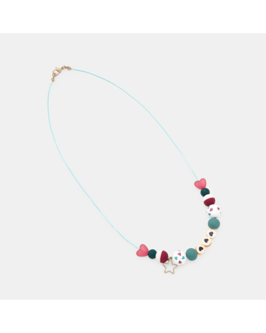 Collier de perles vert fille