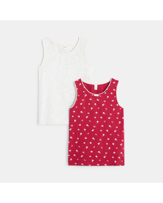 Débardeur fleuri (lot de 2) fille