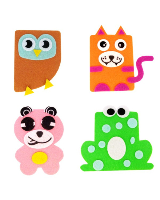 Mascottes En Feutrine Adhésive - Crazy Artist