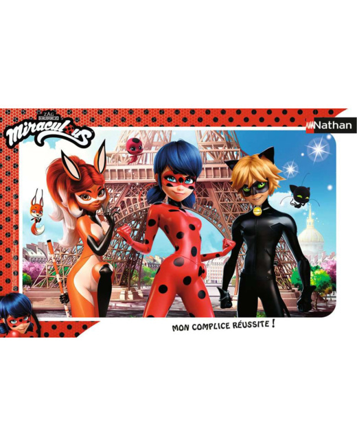 Puzzle Ladybug, Chat Noir et Rena Rouge / Miraculous - de 3 ans
