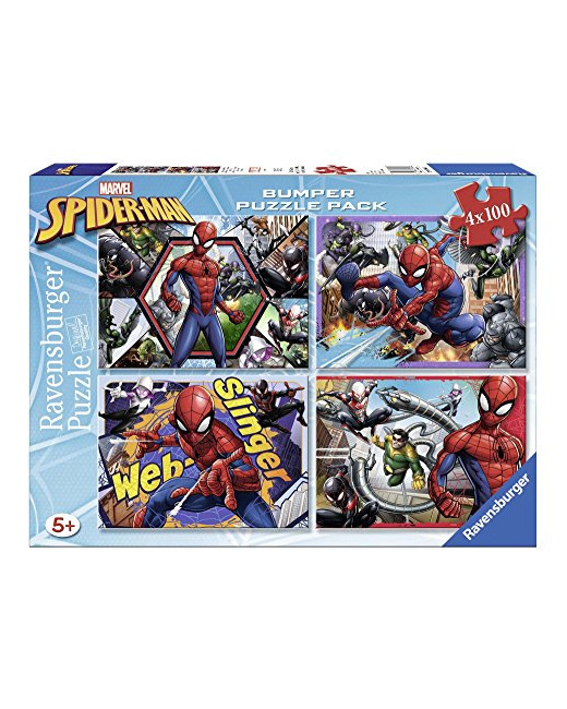 Puzzle - Marvel - Pack Spiderman - 4x100 pièces