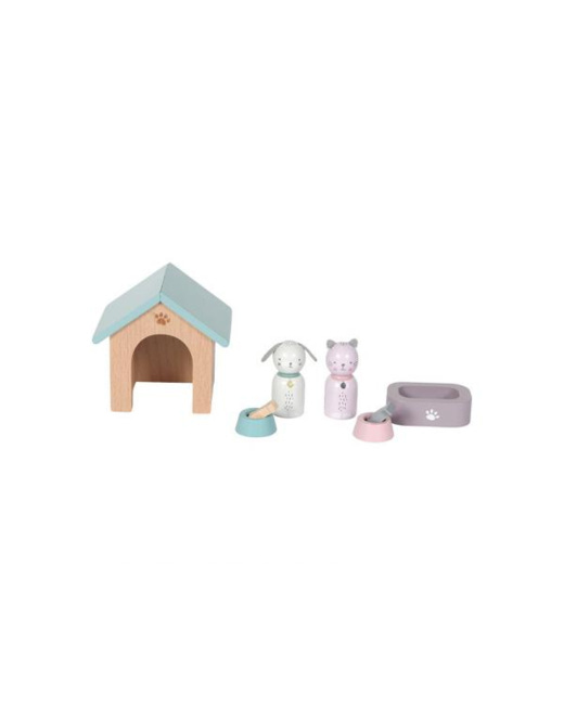 Maison de poupée en bois - série de jeux animaux domestiques