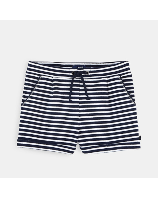 Short en molleton imprimé bleu fille