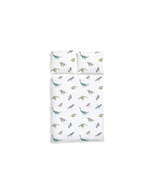 Housse de couette en satin de coton - Dinosaures