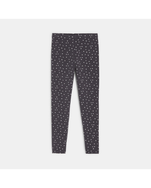 Leggings imprimés gris fille