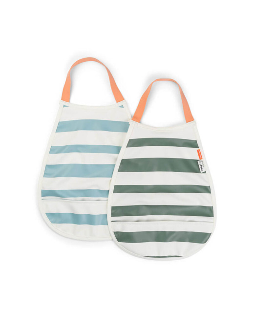 Lot de 2 bavoirs élastique Stripes