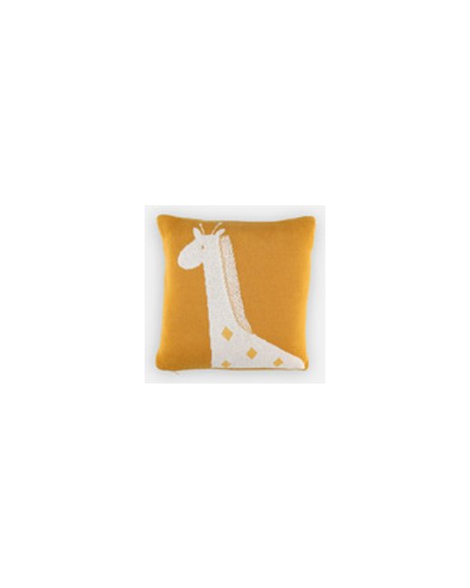 Coussin tricot en jacquard BIO