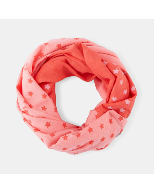 Snood étoilé rose fille