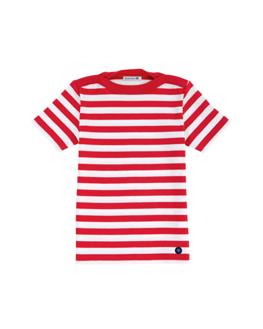 Marinière CARANTEC Kids - Braise/Blanc