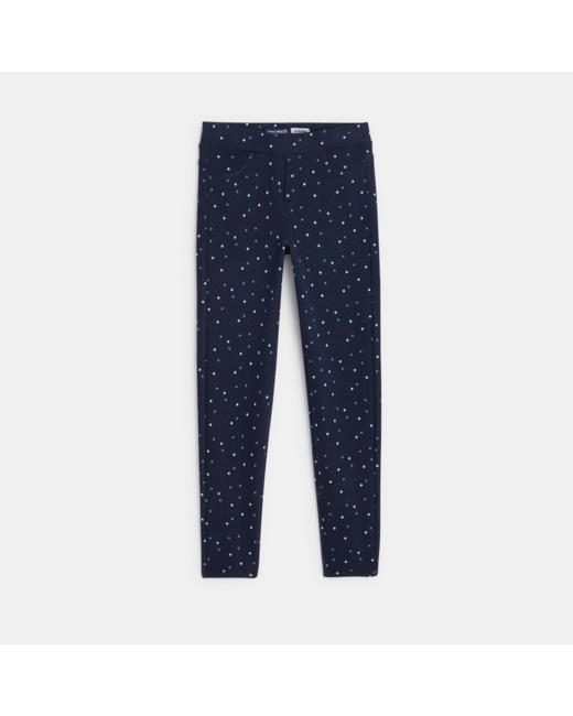 Leggings chauds imprimés d'étoiles bleu fille