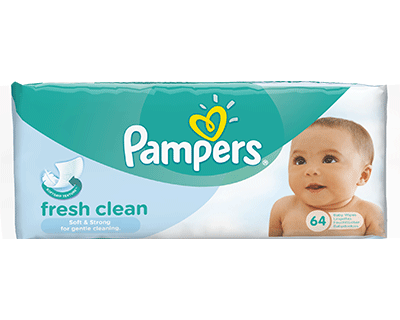 LOT DE 3 - PAMPERS : Fresh Clean - Lingettes nettoyantes pour bébé 156  lingettes
