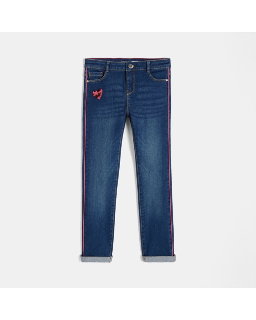 Jean slim hyper-stretch bleu fille