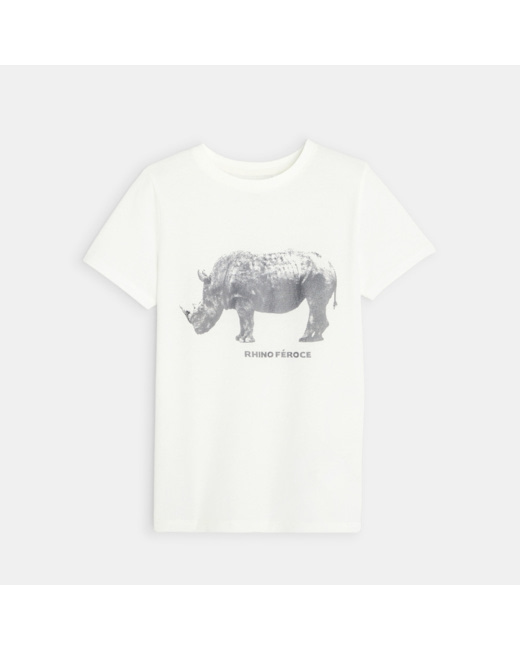 T-shirt à motif blanc garçon