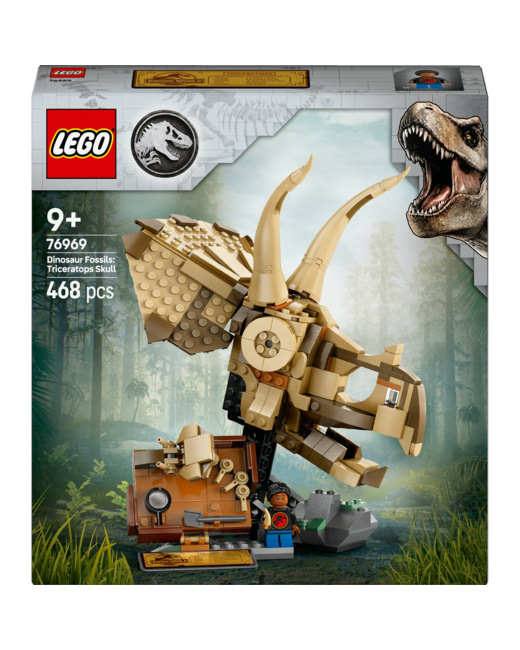 Les fossils de dinosaures - Le crâne du tricératops Jurassic World