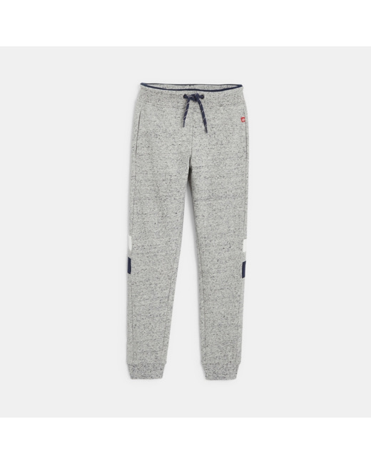 Pantalon jogging molleton gris garçon