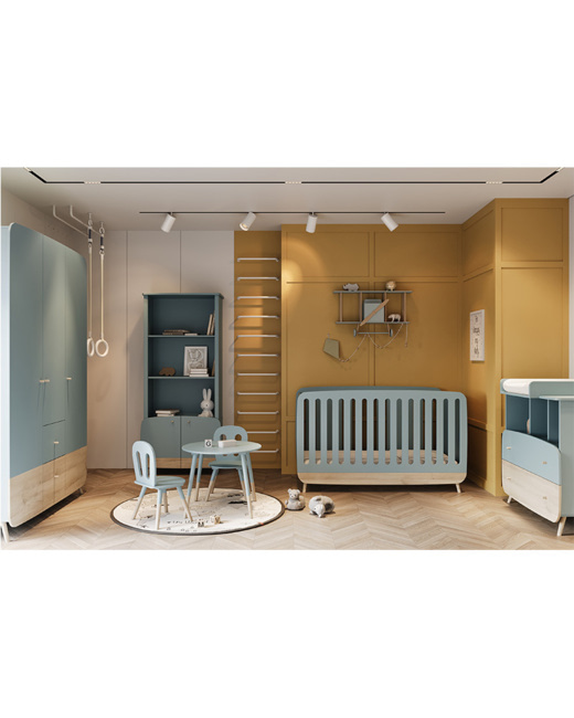 Chambre Trio Firmiana Lit + Commode + Armoire + Plan à langer