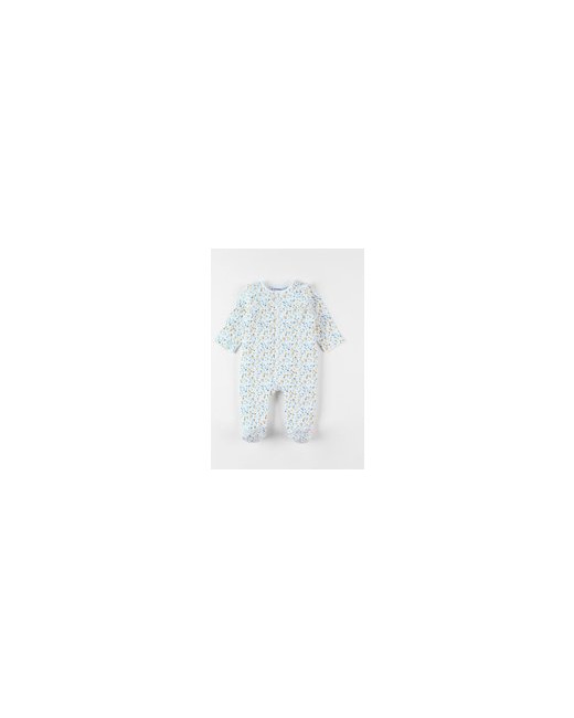 Pyjama 1 pièce fleuri en jersey gaufré