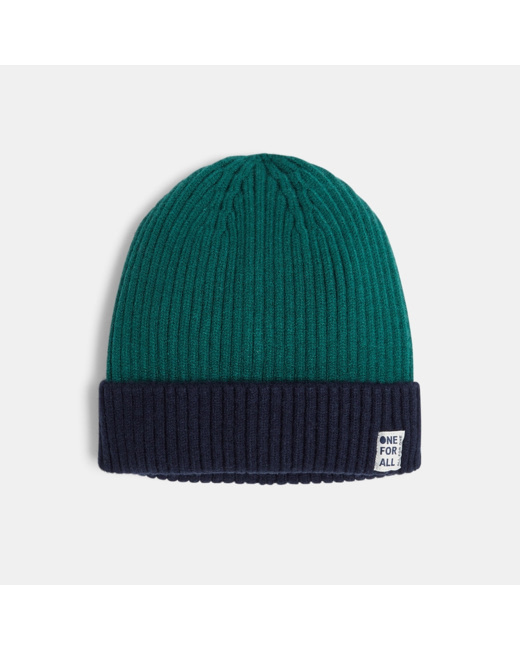 Bonnet côtelé mixte vert