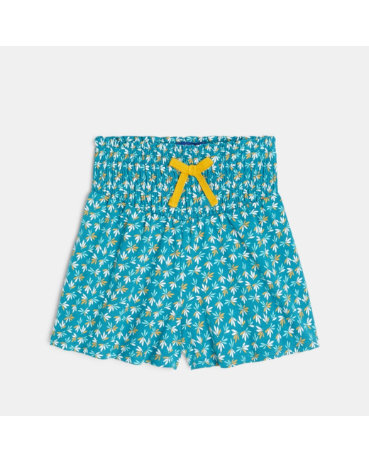 Short en jersey imprimé bleu fille