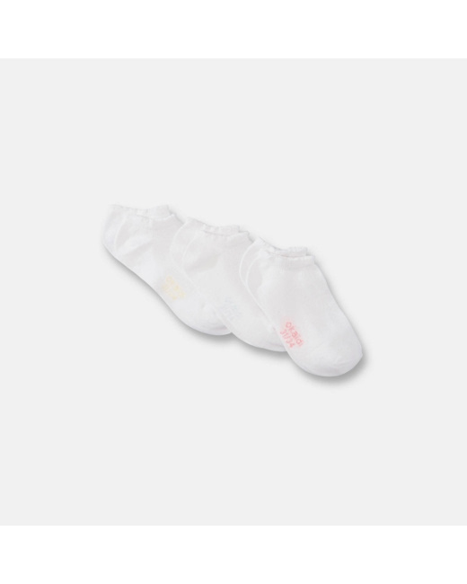 Chaussettes socquettes (lot de 3) blanches fille