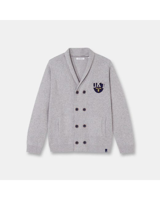 Gilet boutonné gris garçon