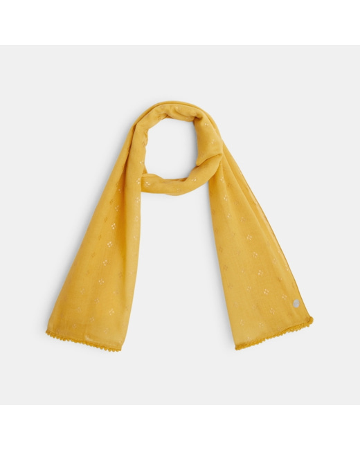 Chèche à motifs irisés jaune fille