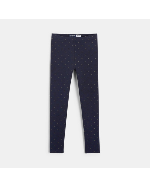 Leggings imprimés bleu fille