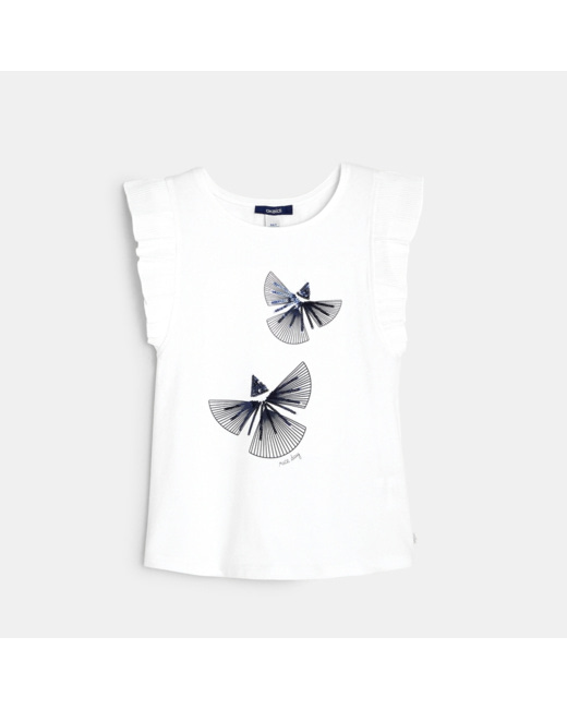 T-shirt fantaisie blanc fille