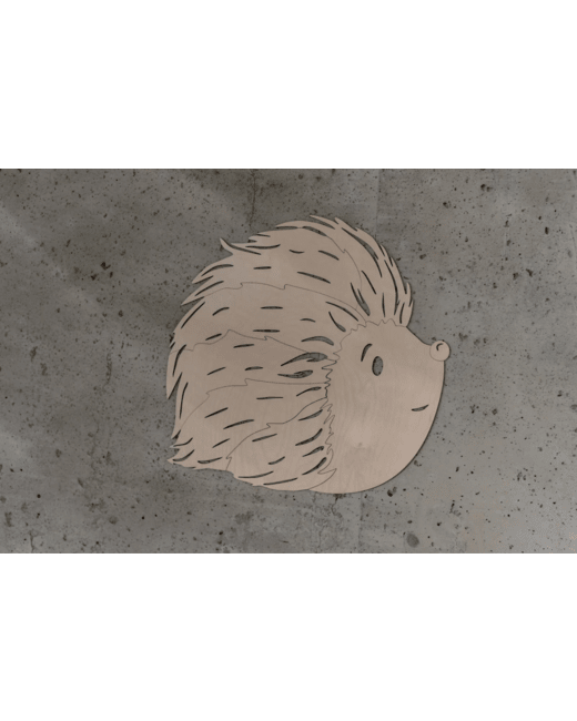 Décoration murale - Hérisson en bois