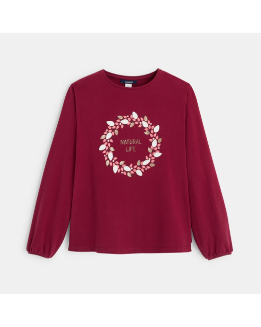 T-shirt de Noël violet fille