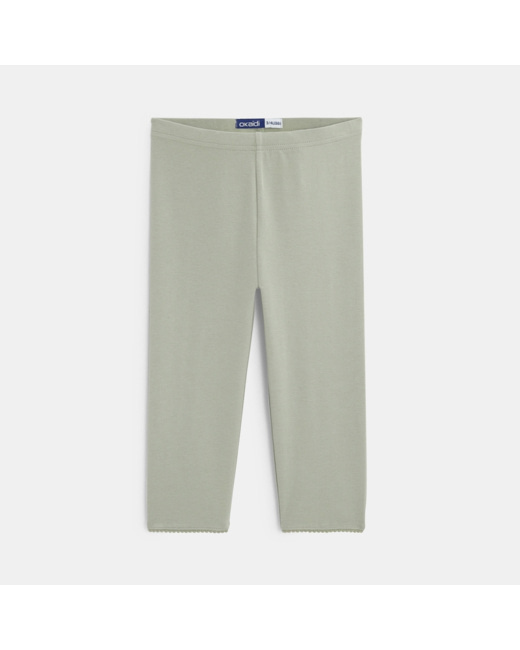 Leggings courts vert fille