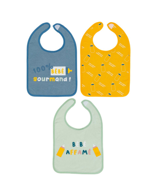 Lot de 3 bavoirs - Bébé gourmand