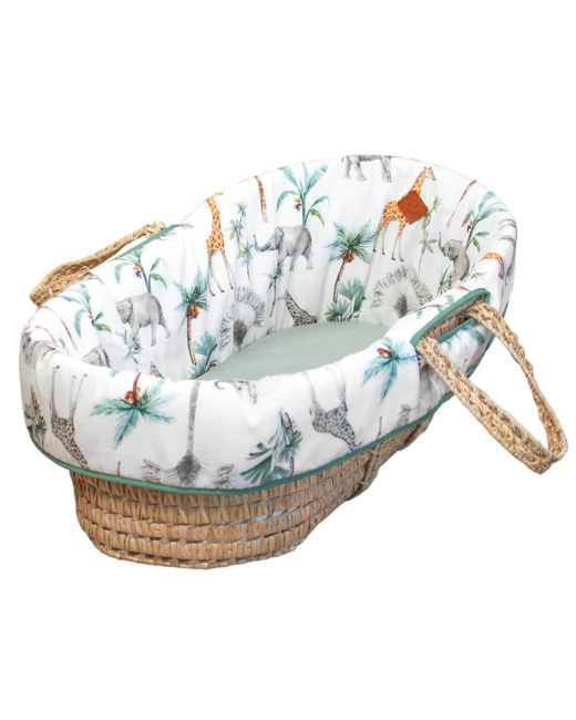 Habillage de couffin en satin de coton, Safari
