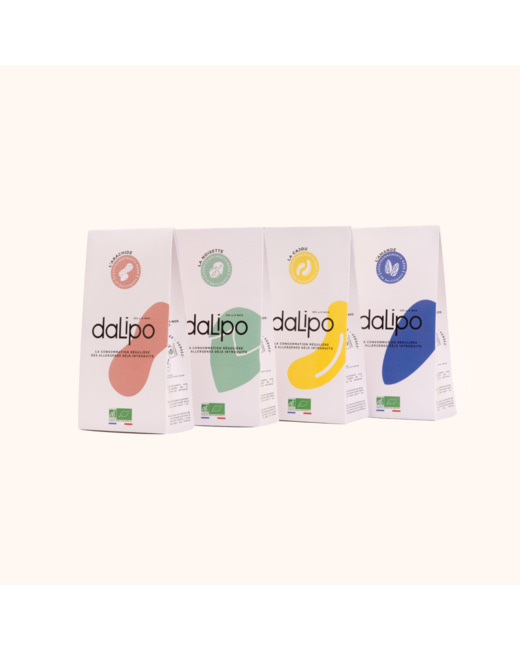 Pack 4 Sachets Consolidation : Arachide, noisette, noix de cajou, amande