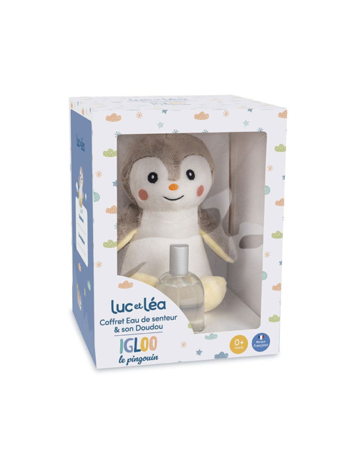 Coffret Peluche Pingouin et Eau de senteur