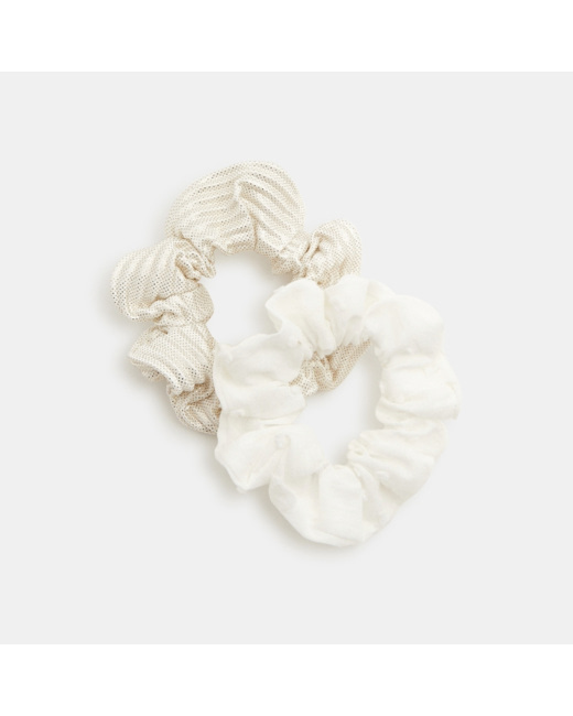 Chouchou pour cheveux (lot de 2) blanc fille