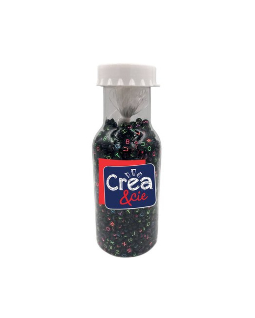 Mes perles noires avec des lettres