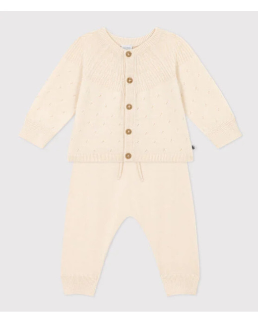 Ensemble 2 pièces en tricot laine et coton Avalanche