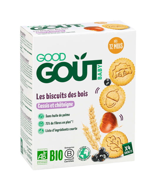 Biscuits des bois Bio à la Châtaigne et Cassis
