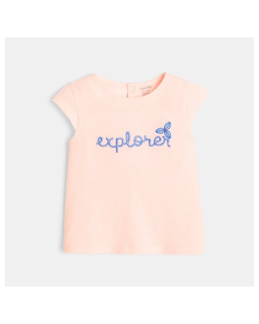 T-shirt à message brodé