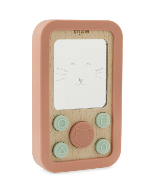 Jouet d'activités téléphone en silicone et bois