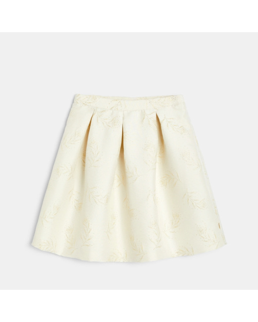 Jupe patineuse en jacquard irise beige fille OKAIDI Comparateur Avis Prix