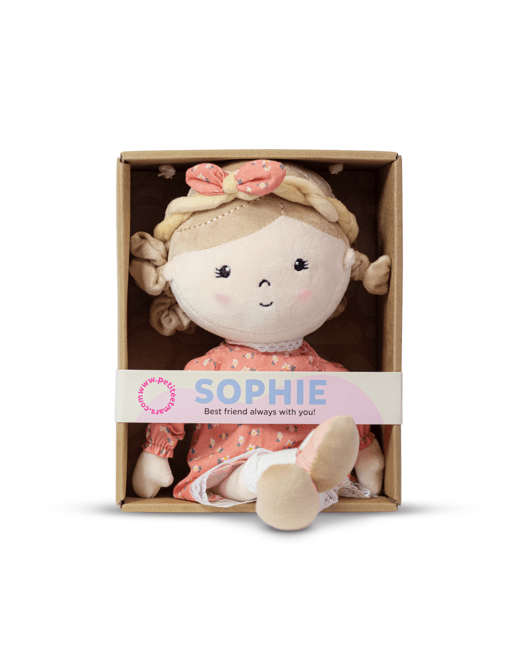 Poupée de Chiffon, Jouet en Peluche Sophie 0m+, 35 cm