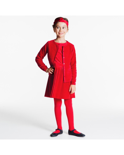 Gilet pailleté rouge fille
