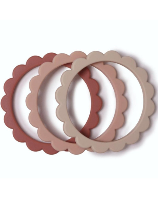 Lot de 3 bracelets de dentition Flower