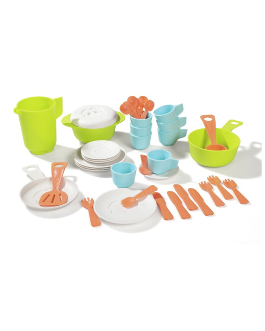 Dînette wescook bioplastique service complet pour 4 personnes