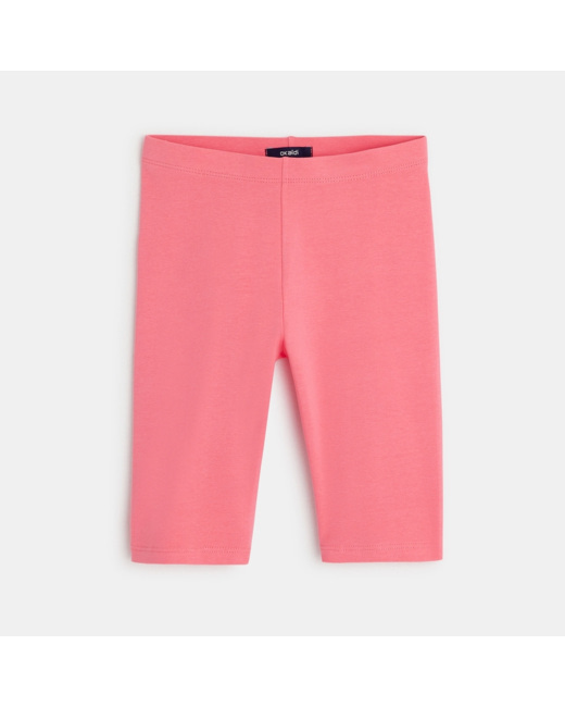 Legging court en jersey uni rose fille