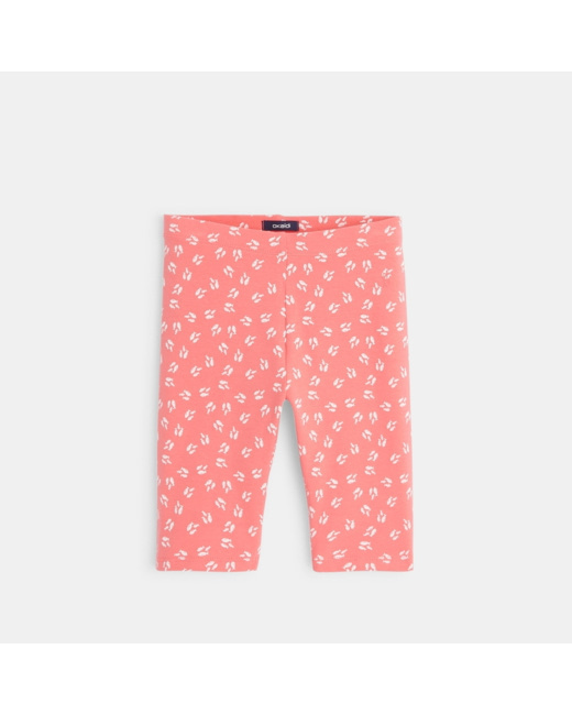 Leggings courts imprimés rose fille