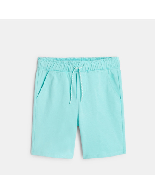 Bermuda en coton bleu garçon